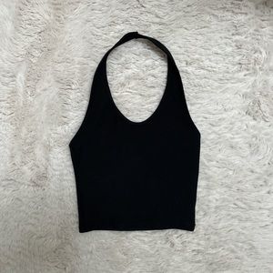 Topshop black halter top
